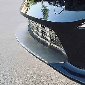 TWRAPS Front Lower Lip Wrap for Tesla Model S 2021-2026 - Black Carbon Fiber Chin Spoiler Trim Cover for Refresh and Plaid, Made of Premium Vinyl Film for Bumper Splitter
