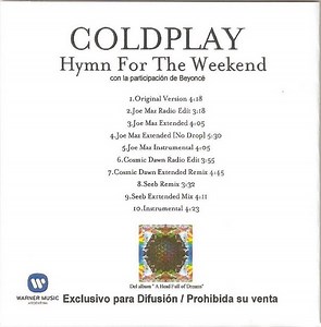 Coldplay Featuring Beyoncé - Hymn For The Weekend