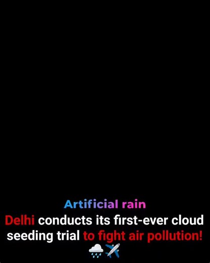 BHAIMITTR on Instagram: "📰 Headline: Delhi conducts its first-ever cloud seeding trial to fight air pollution! 🌧️✈️ 💬 Caption: Can artificial rain finally clean Delhi’s toxic air? 😷☁️ On October 28, 2025, Delhi launched its first cloud seeding experiment with IIT Kanpur — using a Cessna aircraft to release silver iodide flares and trigger rainfall. The move aims to reduce pollution levels choking the city, though experts say long-term effects of such experiments are still debated. 🏷️ Tags: 
