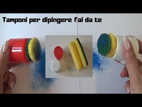 TAMPONI PER DIPINGERE fai da te ( con tappi e spugna )-TUTORIAL