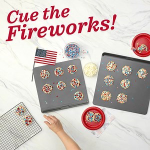 Cue the Fireworks!  We can't wait to celebrate Independence Day with all of you. Bake up some red, white and blue treats on your GoodCook AirPerfect Cookie Sheet, designed to keep cookies from burning on the bottom. What are some of your favorite 4th of July recipes? Add to collection: https://ow.ly/INb450P11ze #GoodCook #GoodCooking #Recipes #GuiltyPleasures #4thofJuly #FourthofJuly #Fireworks | GoodCook | Facebook