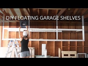 How to Build Hanging Shelves | Easy Floating Garage Shelves
