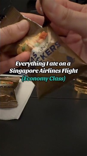 Everything I ate on a Singapore Airlines Flight #asmr #SIA #trending