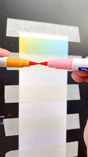 Make This Easy Gradient Bookmark | Brush Pen Blending for Beginners, DIY Bookmark #doms #viral #art