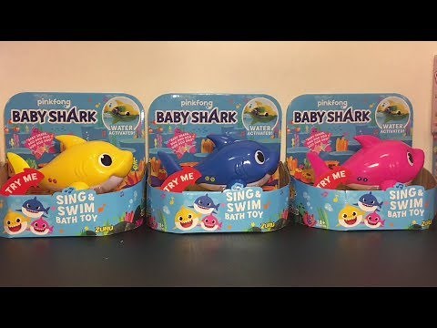 Baby Shark Singing Family Zuru Sing & Swim Bath & Pool Toy Unboxing & Review