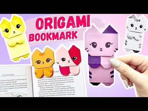 Origami Cat Bookmark / How to make paper cat🐈🐱🐩