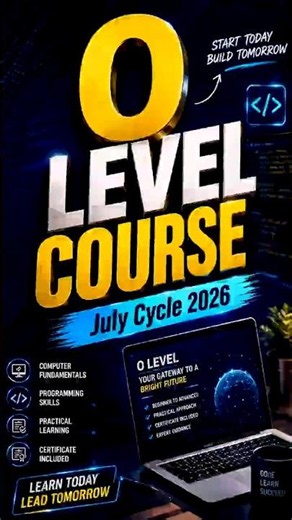 O Level July 2026 Live Class Complete Course Overview & Recorded Batch Offer O Level July 2026