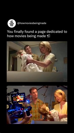 How Movies Being Made on Instagram: "Making of Annabelle 😱 reveals how horror is crafted through practical effects, clever puppetry, and precise camera work. The doll is operated by skilled crew members who adjust its movements frame by frame to make it feel unsettlingly alive. Subtle lighting changes and controlled shadows create the eerie atmosphere fans associate with the Conjuring universe. Behind the scenes, directors use slow, deliberate motions and tight framing to build tension. Many sc