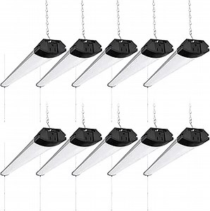 Barrina BS84 LED Shop Lights for Workshop 4FT, 84W, 10000LM, 6500K Utility Shop Lights, Pull Chain ON/Off, Hanging or Flush Mount, ETL, 10 Packs