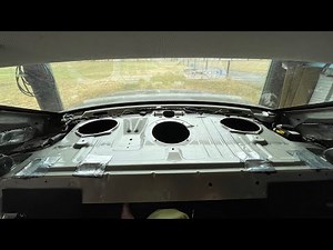 BA BF DOUBLE DIN Aerpro Fascia Install Pt.2 - Sound Deaden Rear Shelf & Install Speakers
