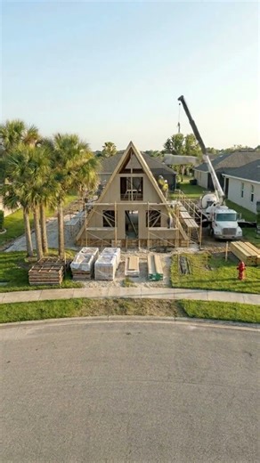 A‑Frame House Built in 40 Seconds (Timelapse) #shorts