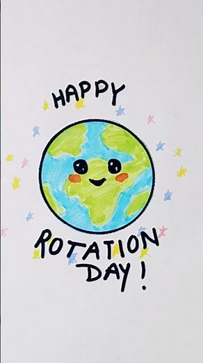 How to Draw a Cute Earth 🌍 | Happy Earth Rotation Day | #Shorts #easy