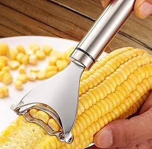 Premium Corn Peeler & Stripper for Corn on the Cob Removal – Stainless Steel Multifunctional Corn Planer & Cob Cutter with Hand Protector – Perfect Kitchen Tool for Shaving Corn Kernels