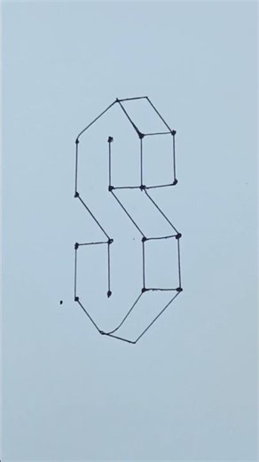 letter 3D S drawing #art #drawing #3d