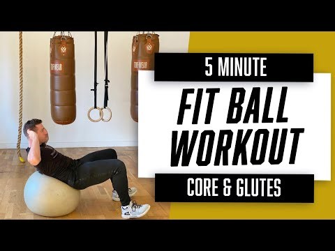 5 Minute Fitball Core & Glutes Workout