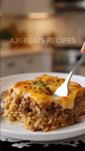 Cheesy Ground Beef and Rice Casserole