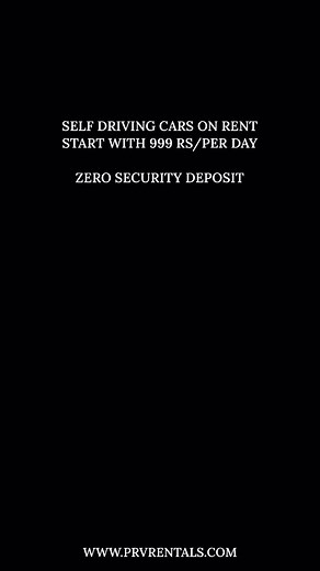 Self Driving On Pure Sticker Less Cars Start with 999 RS/PER Day only on PRV Rentals . . PRV Rentals provides Self Driving car Services , Luxury cars and Sticker Less car on rent with the very affordable price. Book for any trip,event or anything with minimal rate on Prv Rentals. Pick up and drop service is available. Unlimited miles on every trip . For more visit details “www.prvrentals.com” Download App : PRV Rentals . #prvrentals #payperday #carbooking #carrental #carbooking #rentalservices #