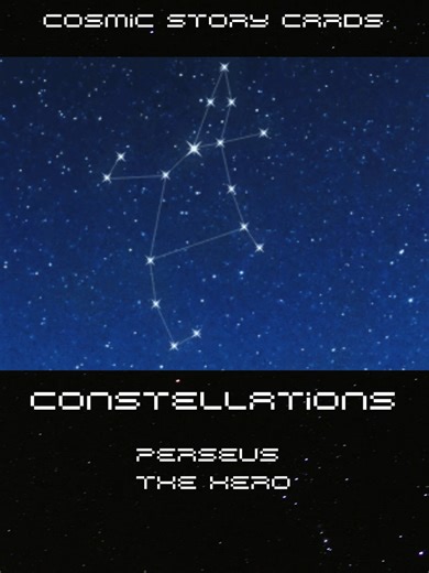 Cosmic Story Cards - Perseus. Have you seen this constellation? Share in comments #DidYouKnow #edutiktok #knowledge #fypツ #space #cosmiccards #cosmicstorycards #constellation #stars #Perseus