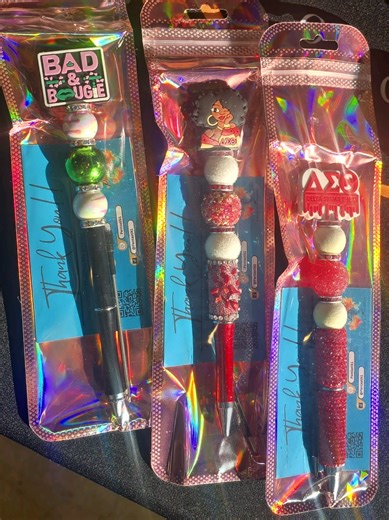 Creating moments of peace, purpose, and creativity—one set at a time ✨ Our hand-beaded pens are made to stand out, paired perfectly with journal sets for everyday writing, reflection, and planning. We also have a devotional journal set that includes colored pencils for quiet moments, prayer, and creativity. Featured in this post: • Premium heart pen set with two ink cartridges – $30 • Regular journal set with pen – $15.99 • Kid journals made for little hands and big thoughts • Nurse cups and nur