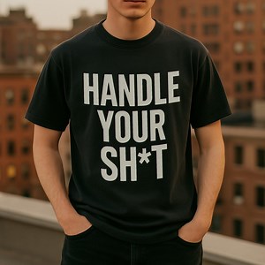 Funny Adult Humor T-shirt Handle Your Business Gym Pump Cover Rave Metal Graphic Tee - Etsy