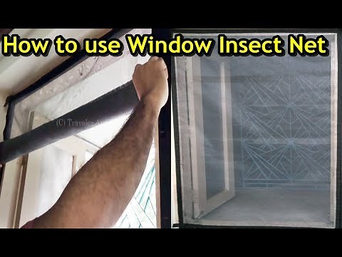 How to Use Window Mosquito Net? How to Open & Close Velcro Window Insect Mesh by Rolling Up & Down