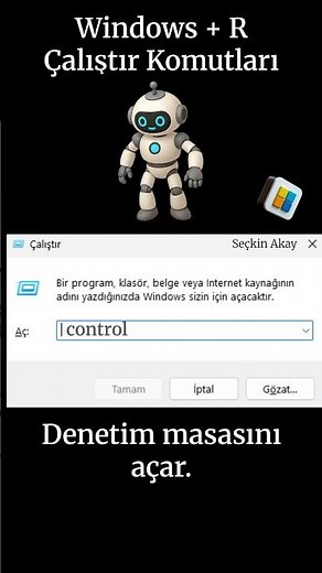 Windows+R çalıştır komutları, Windows+R run commands #windows #control
