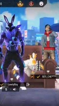 legendary player of free fire # Gost in my Bunny bundle#showing rear rear emots
