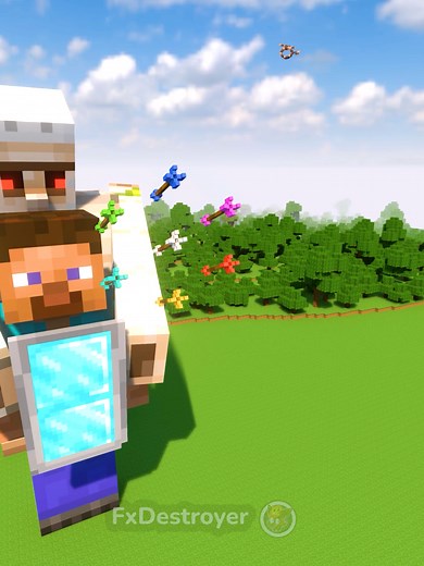 Destruction Test: Arrows vs Shields and Planes in Minecraft