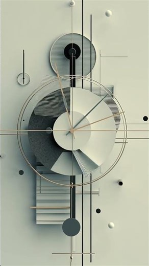 geometric minimal abstraction expressing temporal dissonance, time loops, distorted chronology ov...