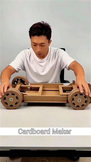 Built a Futuristic Electric Car from Cardboard 😱 DIY NIO Concept Car #cardboard #handmade #shorts