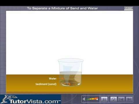 To Separate a Mixture of Sand and Water