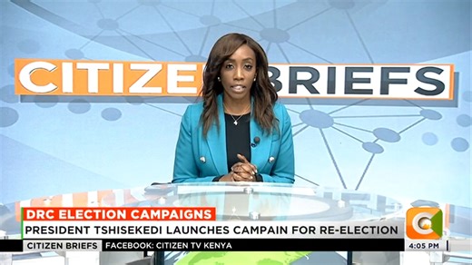 DRC Election Campaigns: President Tshisekedi launches campaign for re-election DRC election to be held on December 1 #CitizenBriefs Yvonne Okwara | Citizen TV Kenya