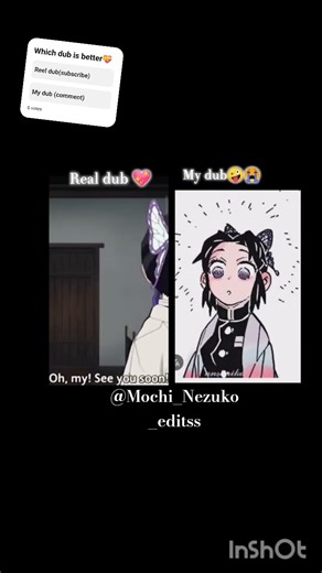 ★VOICE REVEAL# demons#demonslayer#Shinobu#real#vs#my#dubbing#Video💖💖🎀