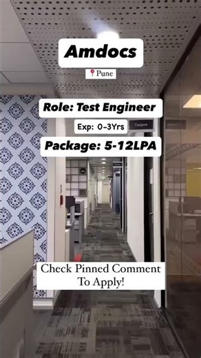 🔥 Amdocs Job Alert 2025 – Hiring Test Engineers in Pune!