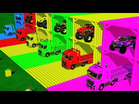 TRANSPORTING BIG MONSTER TRUCKS WITH IT RUNNER TRUCKS! Farming Simulator 22