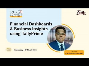 Financial Dashboards & Business Insights using TallyPrime | CA Shreyansh Kothari