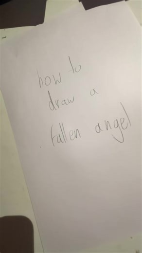how to draw a fallen angel