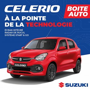 2.2K views · 60 reactions | La Suzuki Celerio BVA (Boite de vitesse Automatique) vous offre le meilleur de la #technologie avec un écran tactile intégré, un radar de recul embarqué ainsi qu’un système Start & Go automatique qui vous offre une expérience de conduite inédite !  Demandez votre devis gratuitement sur notre site web par ici : https://www.suzuki.tn/demande-de-devis-auto/ #Suzuki #SuzukiTunisie #SuzukiCelerio #CelerioBVA | Suzuki Tunisie | Facebook