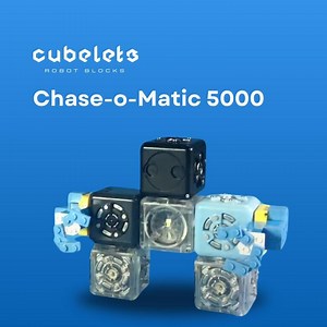 16K views | Get ready for some robotic fun with the Chase-o-Matic 5000. Build your very own shuffling robot that loves to chase objects! 凌✨ All you need are two programs for your Drive Cubelets, some Brick Adapters to create a "carrot" for it to chase, and maybe even some arms for that extra flair. You can learn more about building a Chase-o-Matic 5000 on the Cubelets web site: https://bit.ly/3R3GLWw #Cubelets #STEMeducation #RoboticsFun | Modular Robotics | Facebook
