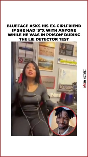 MyMixtapez on Instagram: "Blueface’s ex-girlfriend Angela takes a lie detector test, and he asks her if she had any s*xual intercourse with anyone during his two years in prison 😅"