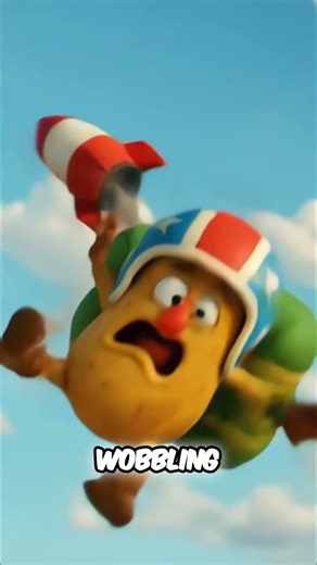 Potato Rocket Ride Turns Into POPCORN PARACHUTE Emergency Landing! #shorts