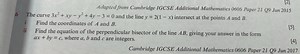 Adapted from Cambridge IGCSE Additional Mathematics 0606 Paper ... | Filo