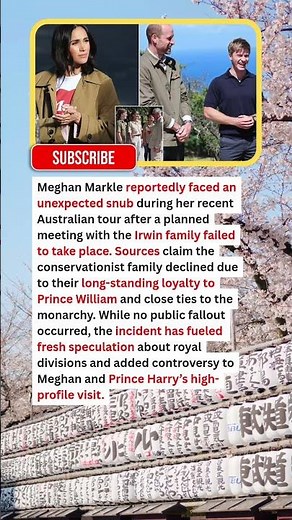 URGENT: Meghan Markle Snubbed by Irwin Family During Australia Tour Over Prince William Loyalty?