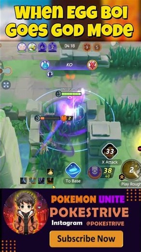 When Egg Boi Goes God Mode 🤯🥚|| #pokemon #PokemonUNITE #clips