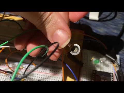 EMG circuit. INA121p, LM358p, L7805, LT1054, 12V li-ion battery, ESP32, Ag/CI Dry Electrodes, DHO804