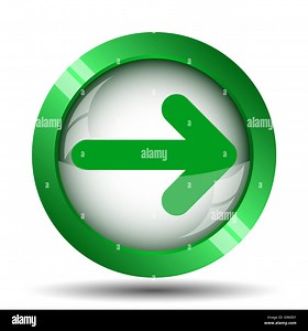 Right arrow icon. Internet button on white background Stock Photo - Alamy