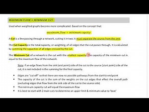 5 Flow Maximum Flow Minimum cut