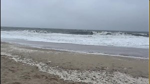 Very sporty weather along the MD/DE/NJ beaches with this coastal #storm: Avalon, NJ gusted to 68 MPH and Atlantic City to 55 MPH. Plus throw in temps around 50° and 1-3" of rain = dreadful #beach day. Little improvement until Tue. This is the #surf/boardwalk in City of Rehoboth Beach, Delaware | Mike Seidel