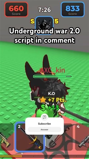 Underground War 2.0 Script #roblox #script #undergroundwar