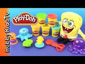 PLAY DOH UnderSea Creatures Set + Spongebob by HobbyKidsTV